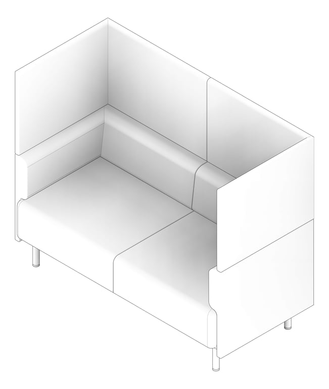 3D Documentation Image of Seat Workspace AspectFurniture Forum Two HighBack