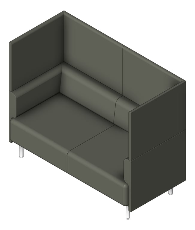 3D Shaded Image of Seat Workspace AspectFurniture Forum Two HighBack