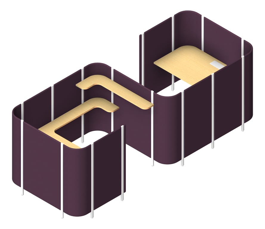 Navigate to OfficePod Workspace AspectFurniture Habitat BackToBack