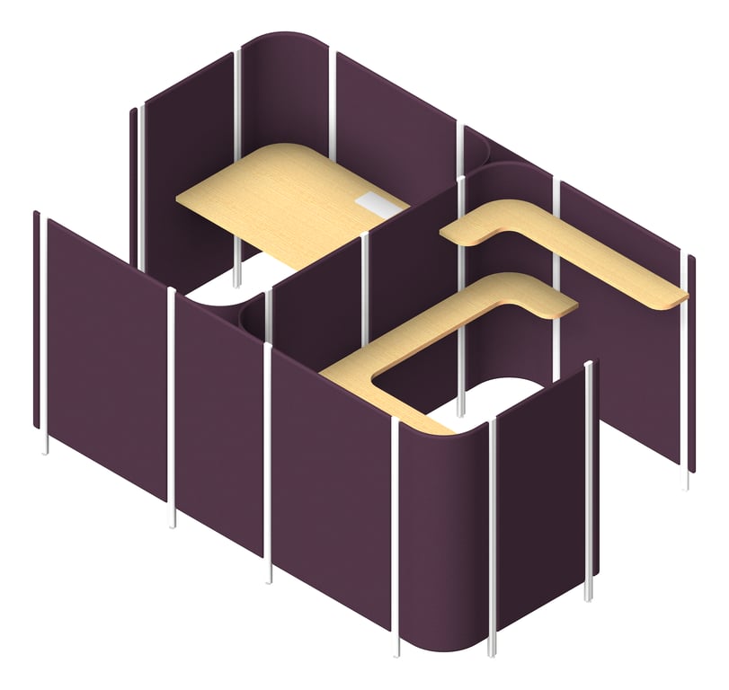 Navigate to OfficePod Workspace AspectFurniture Habitat SideToSide
