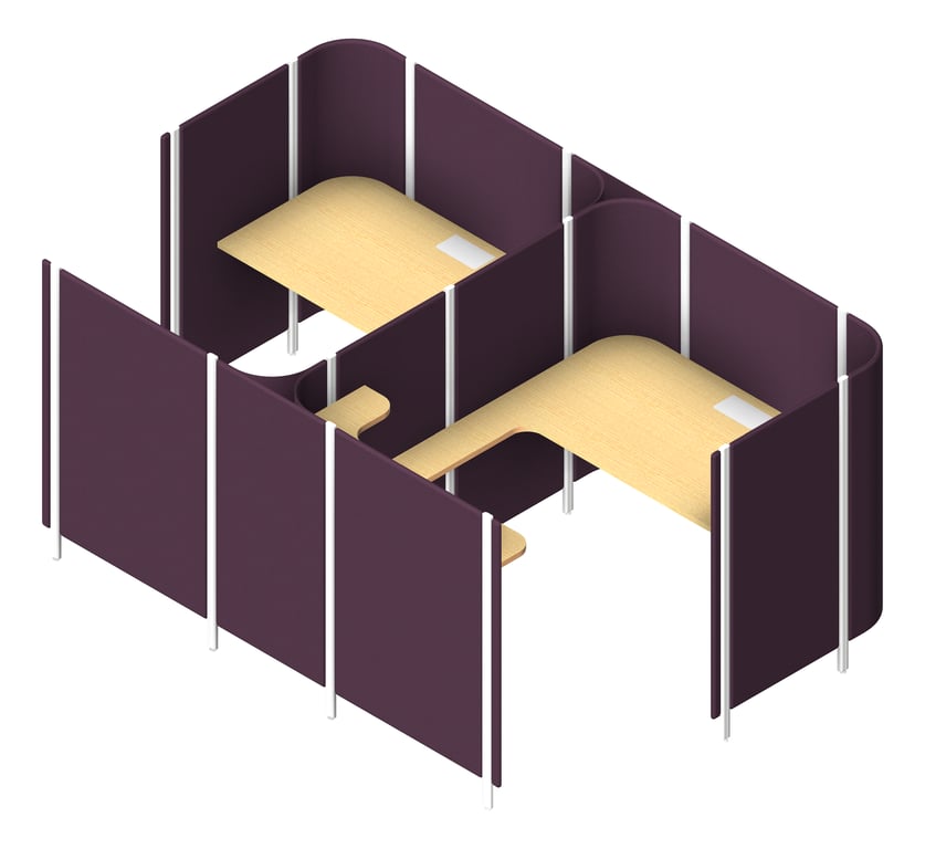 Navigate to OfficePod Workspace AspectFurniture Habitat SideToSide SameFacing