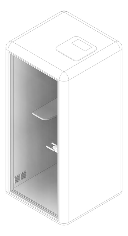3D Documentation Image of Booth Phone AspectFurniture MusePod