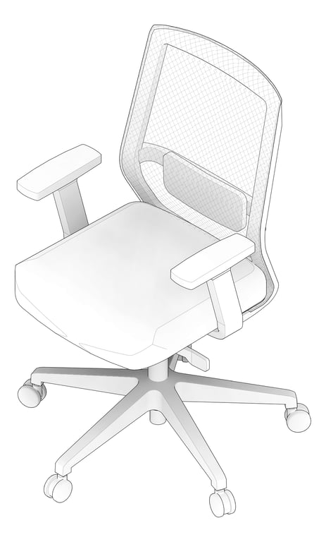 3D Documentation Image of Chair Task AspectFurniture Zone