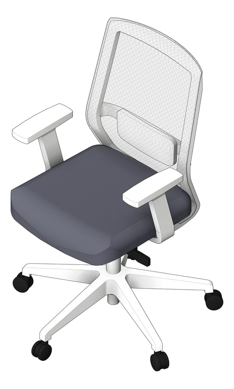 3D Shaded Image of Chair Task AspectFurniture Zone