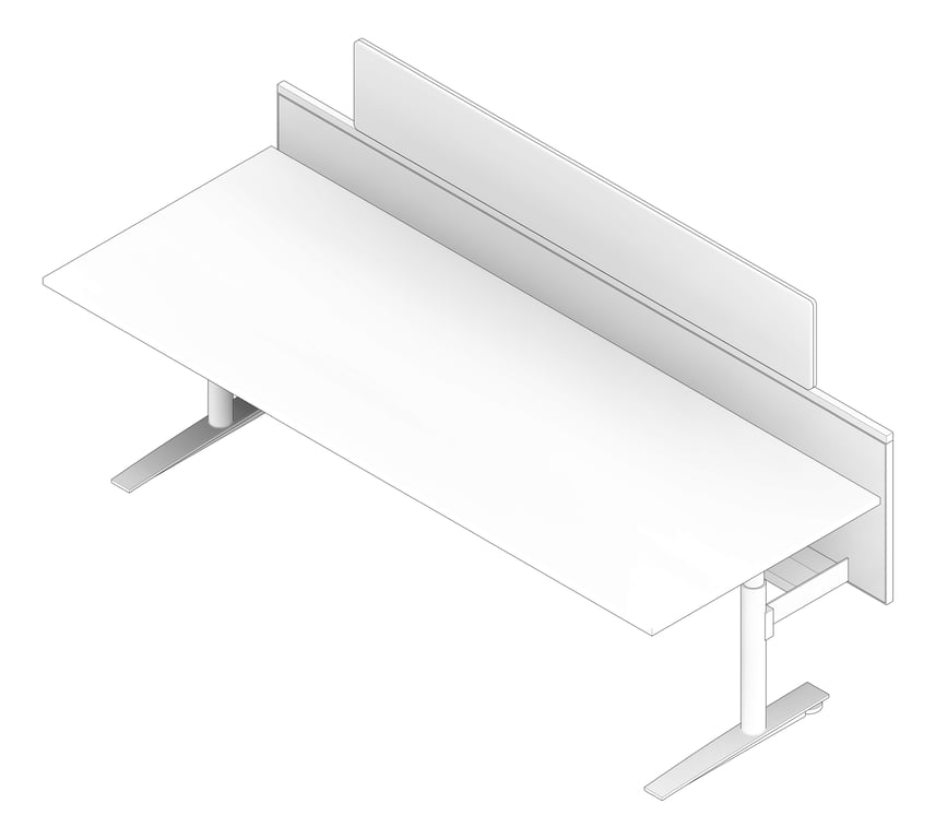 3D Documentation Image of Desk Single AspectFurniture Zurich5 Linear AdjustableHeight