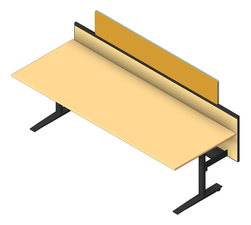 3D Shaded Image of Desk Single AspectFurniture Zurich5 Linear AdjustableHeight