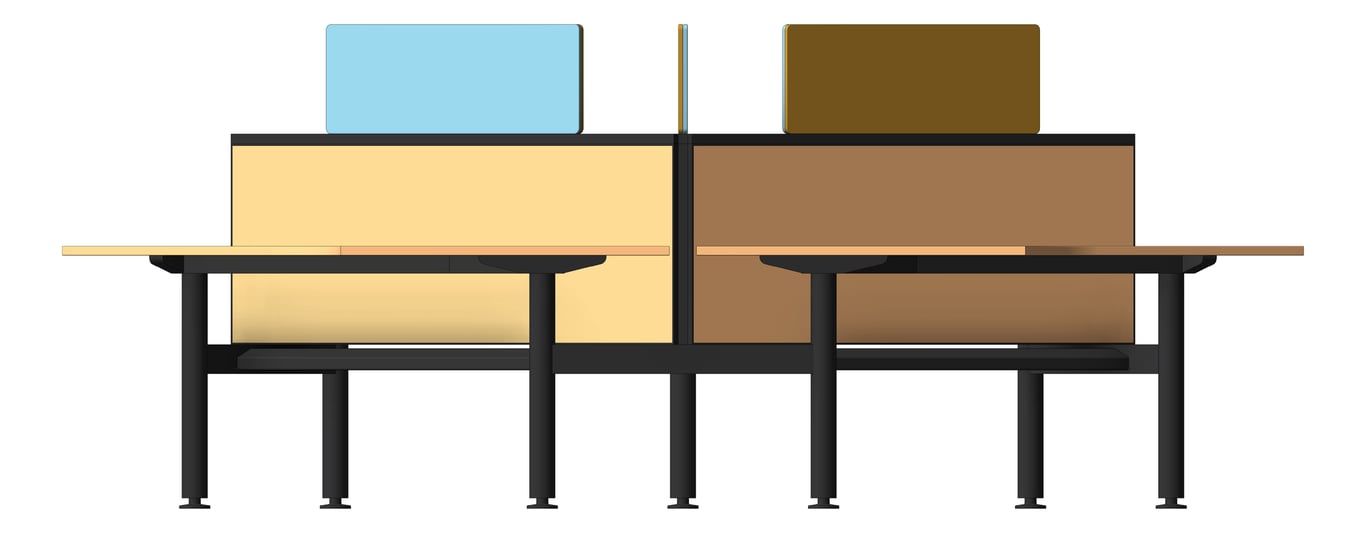 Front Image of Desk Cluster AspectFurniture Zurich 120Deg FixedHeight