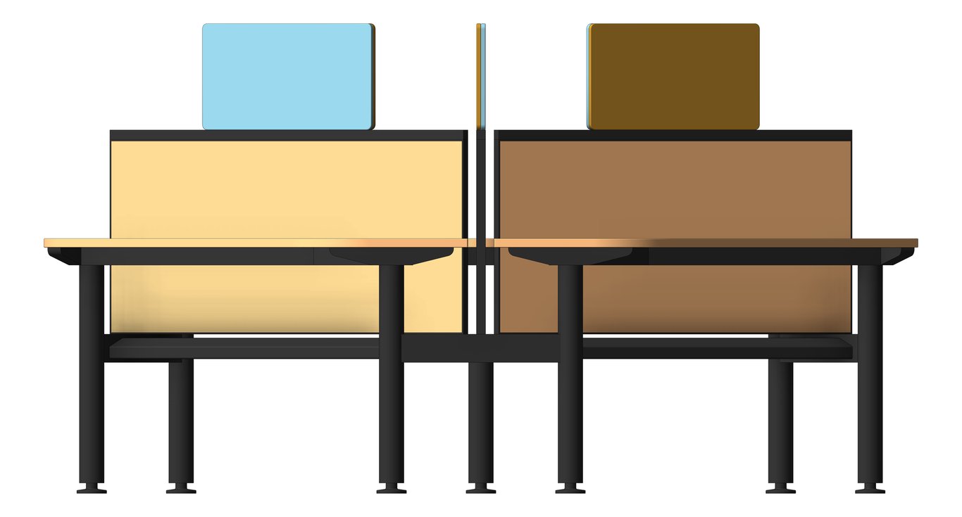 Front Image of Desk Cluster AspectFurniture Zurich 120Deg Triangle FixedHeight