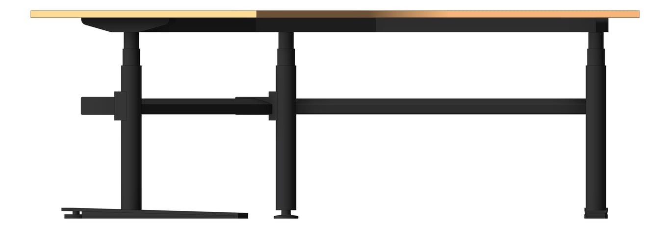 Front Image of Desk Single AspectFurniture Zurich 120Deg AdjustableHeight