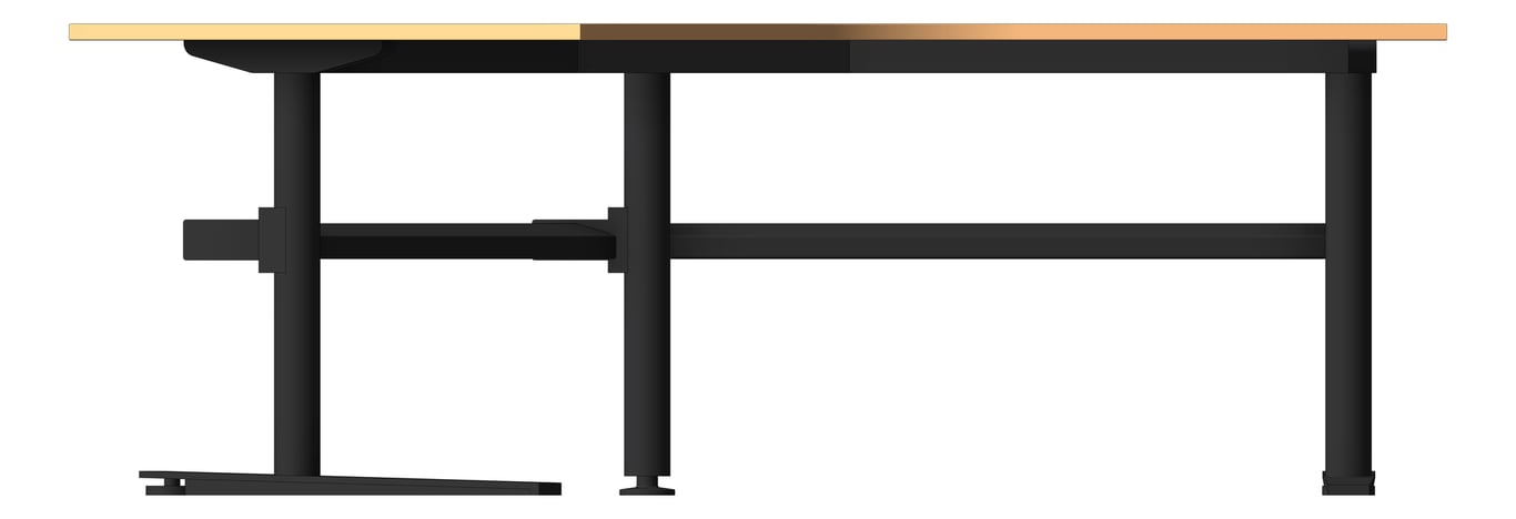Front Image of Desk Single AspectFurniture Zurich 120Deg FixedHeight
