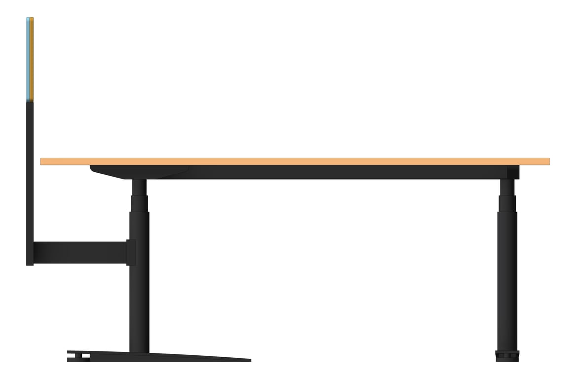 Left Image of Desk Single AspectFurniture Zurich 90Deg AdjustableHeight
