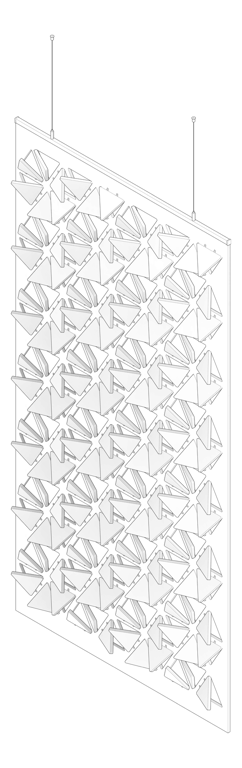 3D Documentation Image of Screen Acoustic AutexAU Cascade Folding F3
