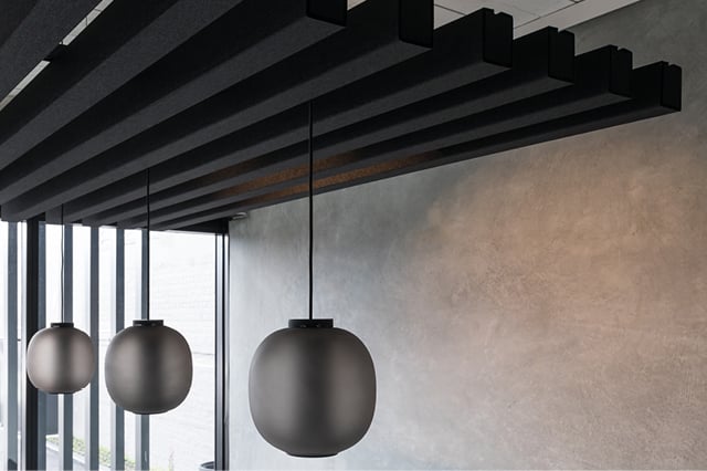 Frontier Acoustic Raft Beam 100 in Petronas Image of CeilingBaffles Acoustic AutexNZ Frontier Raft Trapezoid