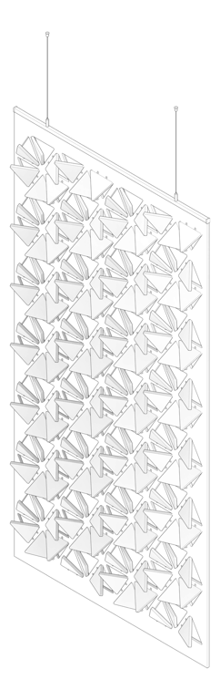 3D Documentation Image of Screen Acoustic AutexUS Cascade Folding F3