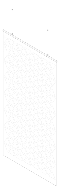 3D Documentation Image of Screen Acoustic AutexUS Cascade Folding F3 Material
