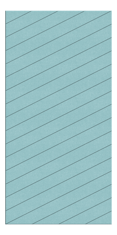 Front Image of Panel Acoustic AutexUK Groove V2 HalfSpaced FallingWater