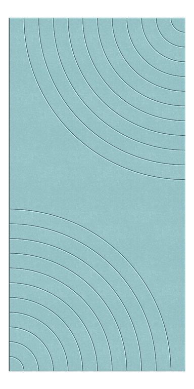 Front Image of Panel Acoustic AutexUK Groove V5 HalfSpaced FallingWater