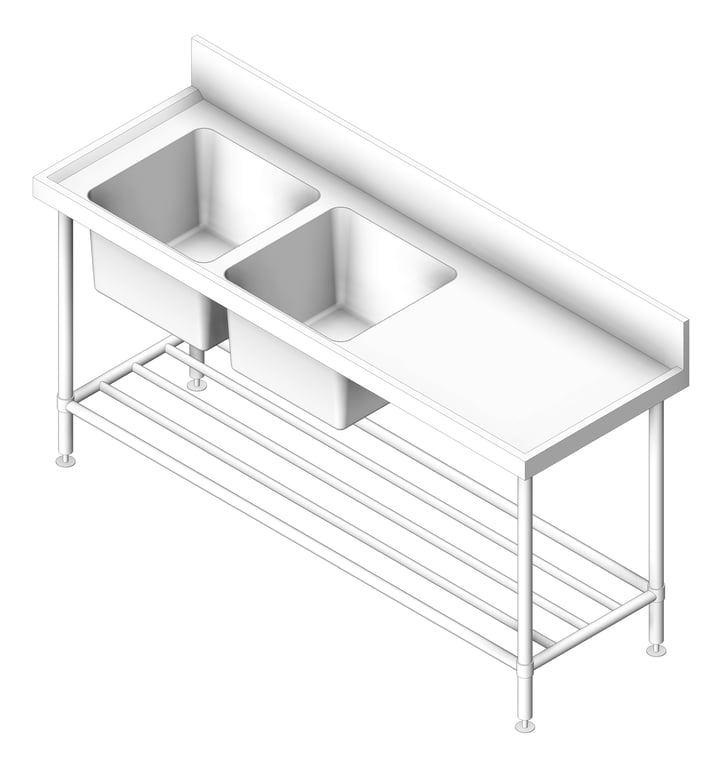 Image of Bench DoubleBowl Britex BenchTech LeftBowl CustomWidth