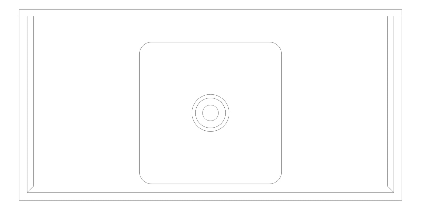 Plan Image of Bench SingleBowl Britex BenchTech CentreBowl CustomWidth