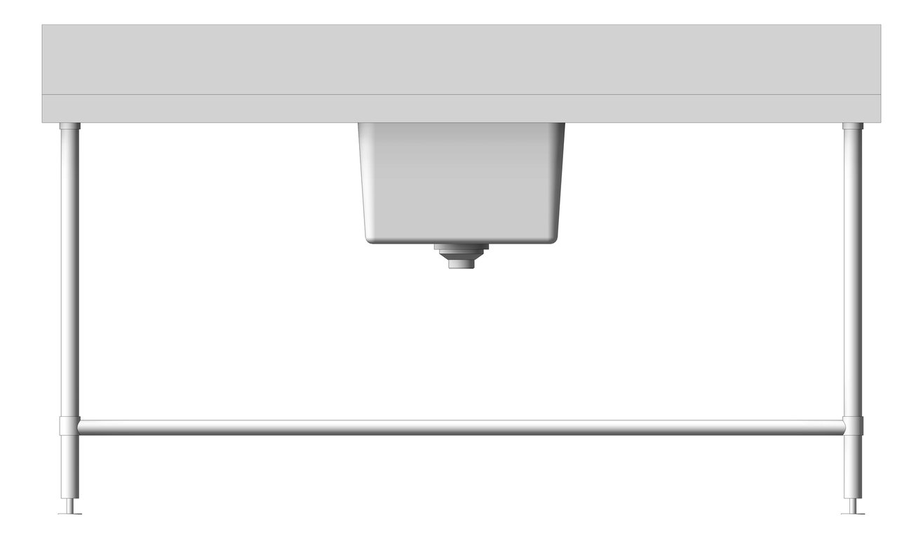 Front Image of Bench SingleBowl Britex BenchTech CentreBowl