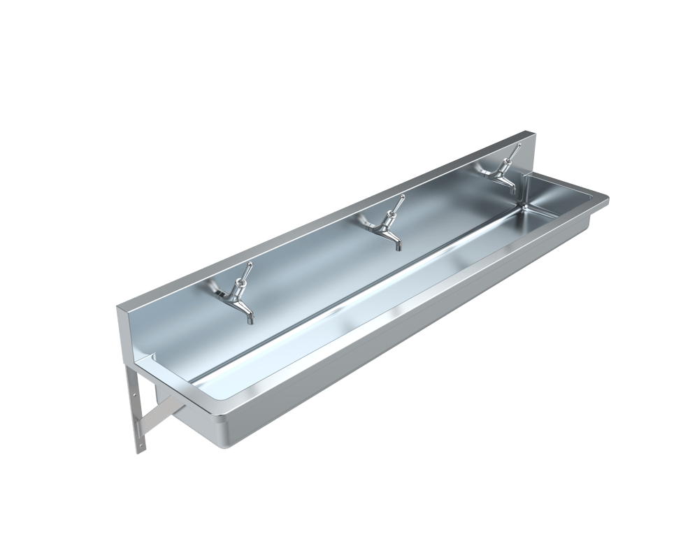 PWD - TW-0048 Image of Trough WallHung Britex HandWash TopLeverTap