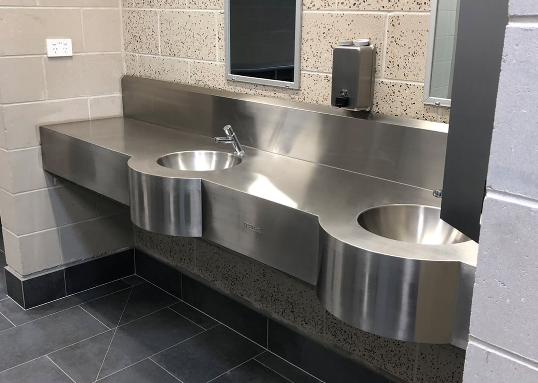 hbcm-image-1 Image of Basin WallHung Britex Curveline MultiBasin TimeflowTap TwoStations