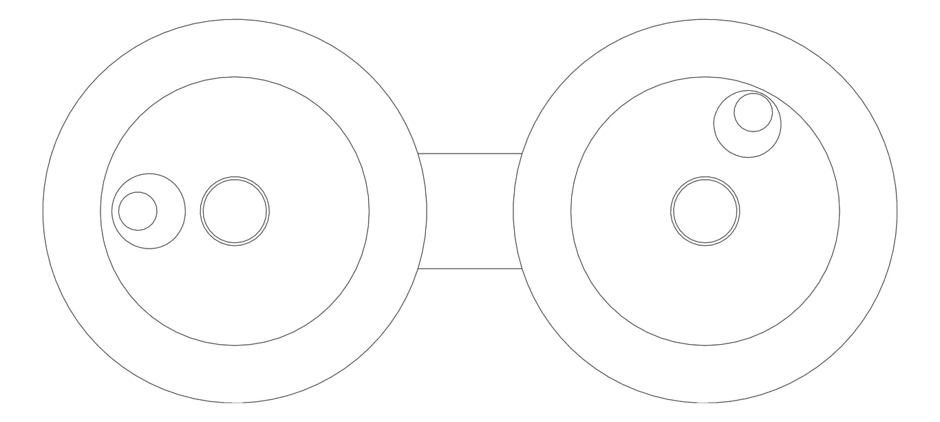 Plan Image of DrinkingFountain Freestanding Britex Accessible Twin Round