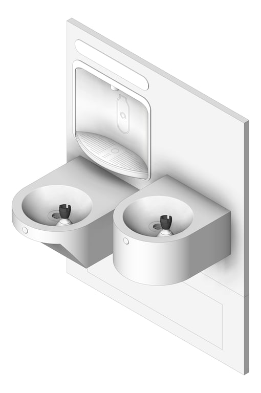 DrinkingFountain InWall Britex Accessible BottleFiller Double Filtered