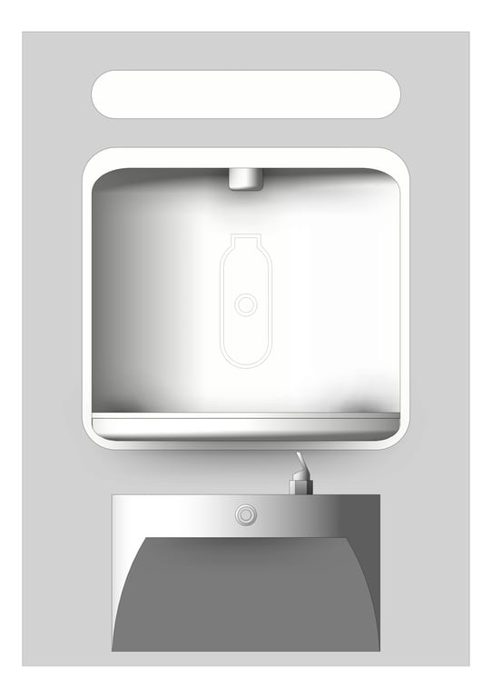 Front Image of DrinkingFountain WallHung Britex Accessible BottleFiller