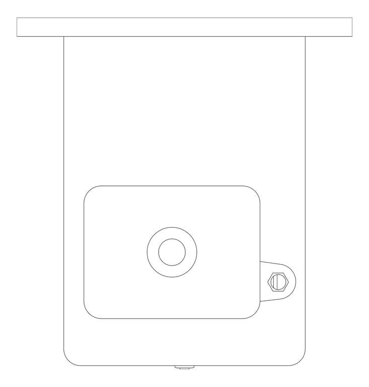 Plan Image of DrinkingFountain WallHung Britex Accessible Square