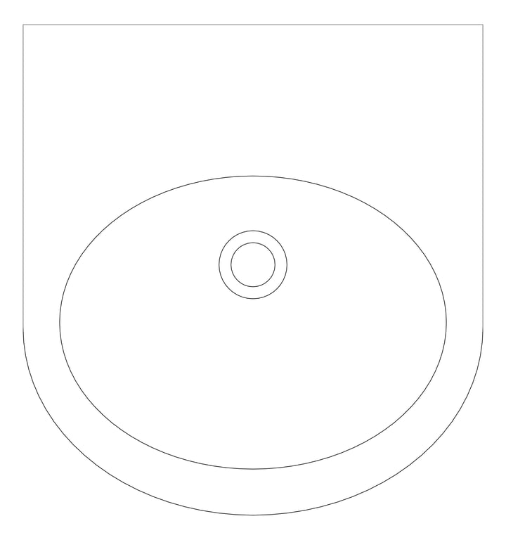 Plan Image of Basin WallHung Britex Accessible AntiVandal