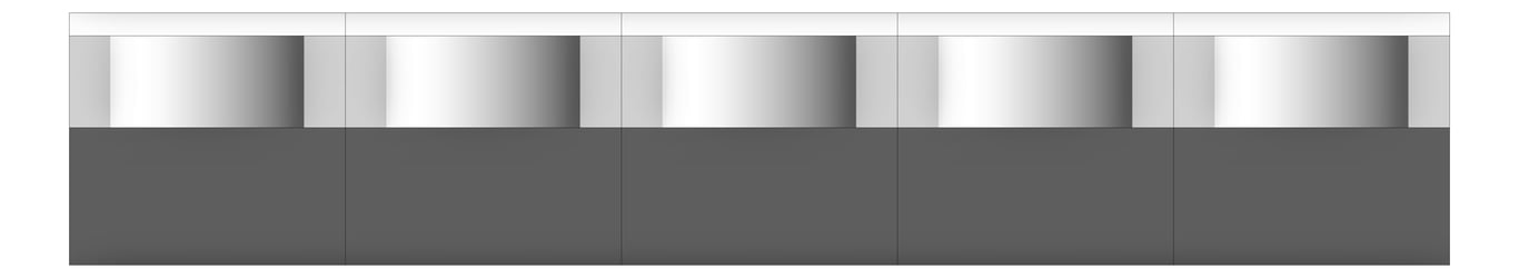 Front Image of Basin WallHung Britex Curveline MultiBasin FiveStations
