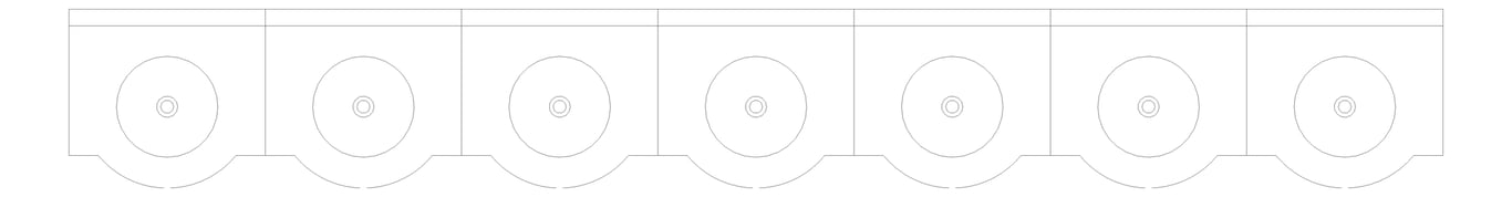 Plan Image of Basin WallHung Britex Curveline MultiBasin SevenStations