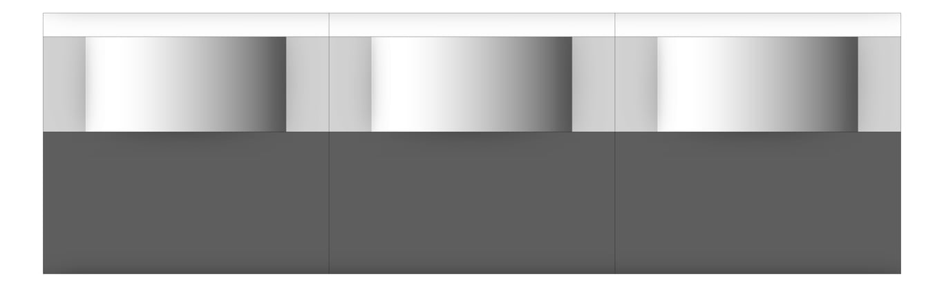 Front Image of Basin WallHung Britex Curveline MultiBasin ThreeStations