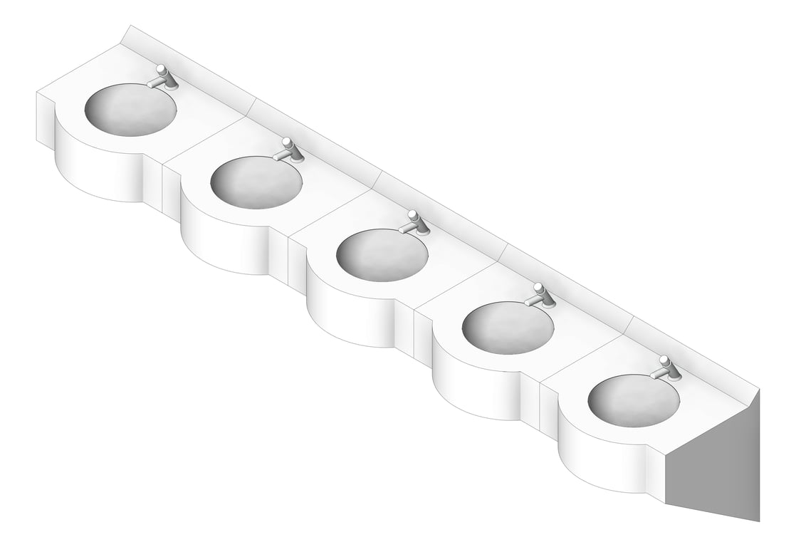 Navigate to Basin WallHung Britex Curveline MultiBasin TimeflowTap FiveStations
