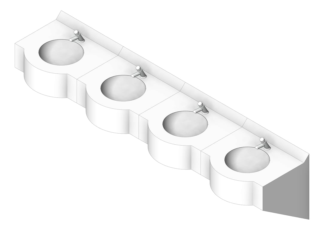Navigate to Basin WallHung Britex Curveline MultiBasin TimeflowTap FourStations