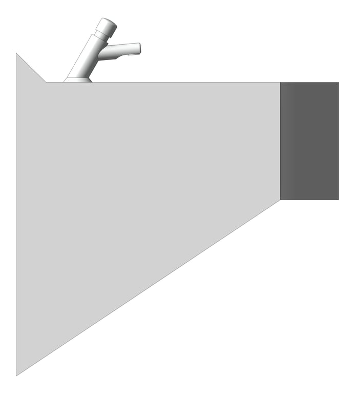 Left Image of Basin WallHung Britex Curveline MultiBasin TimeflowTap FourStations