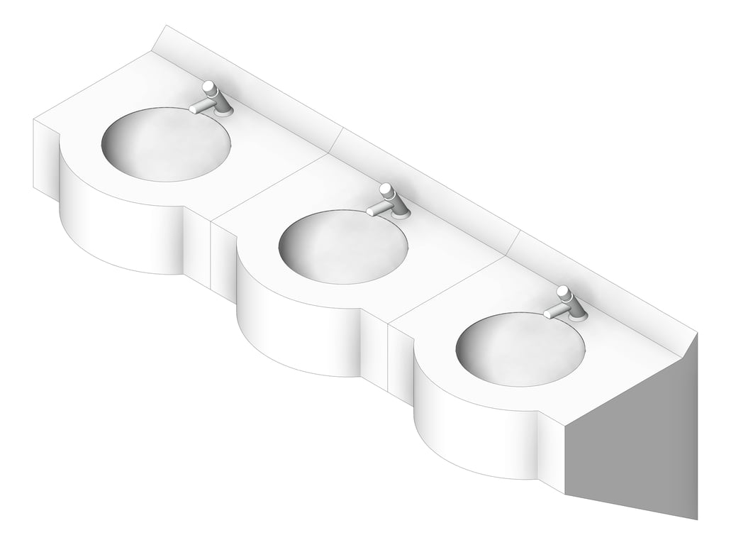Navigate to Basin WallHung Britex Curveline MultiBasin TimeflowTap ThreeStations