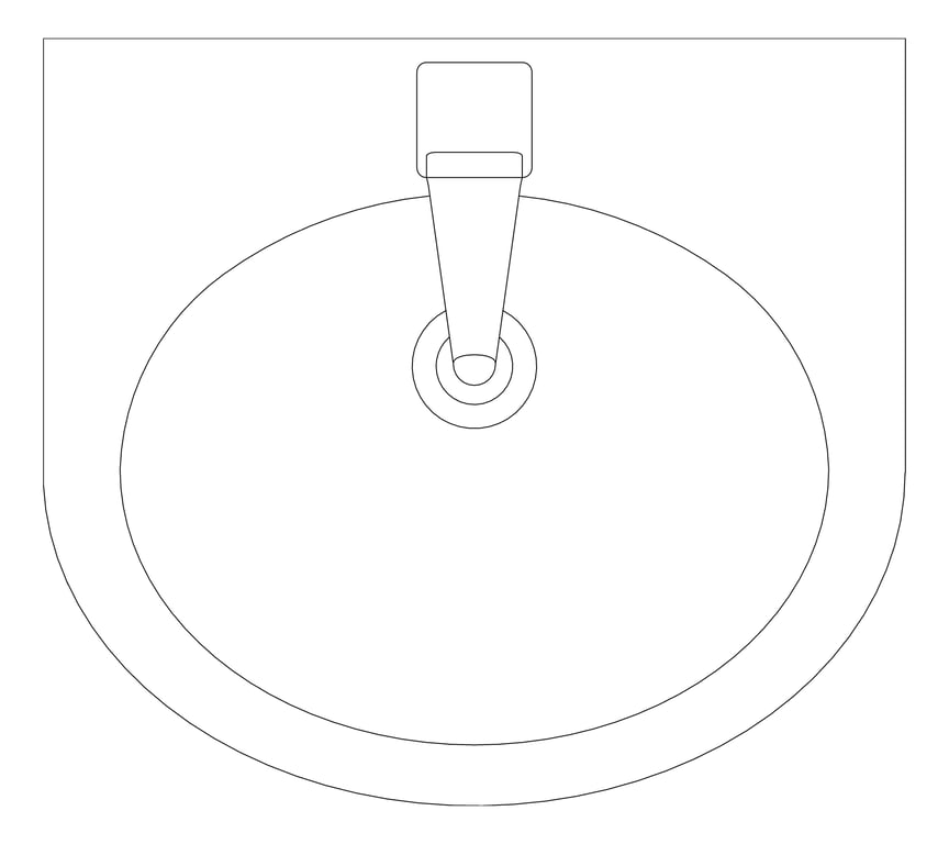 Plan Image of Basin WallHung Britex Grandeur AntiVandal SensorTap