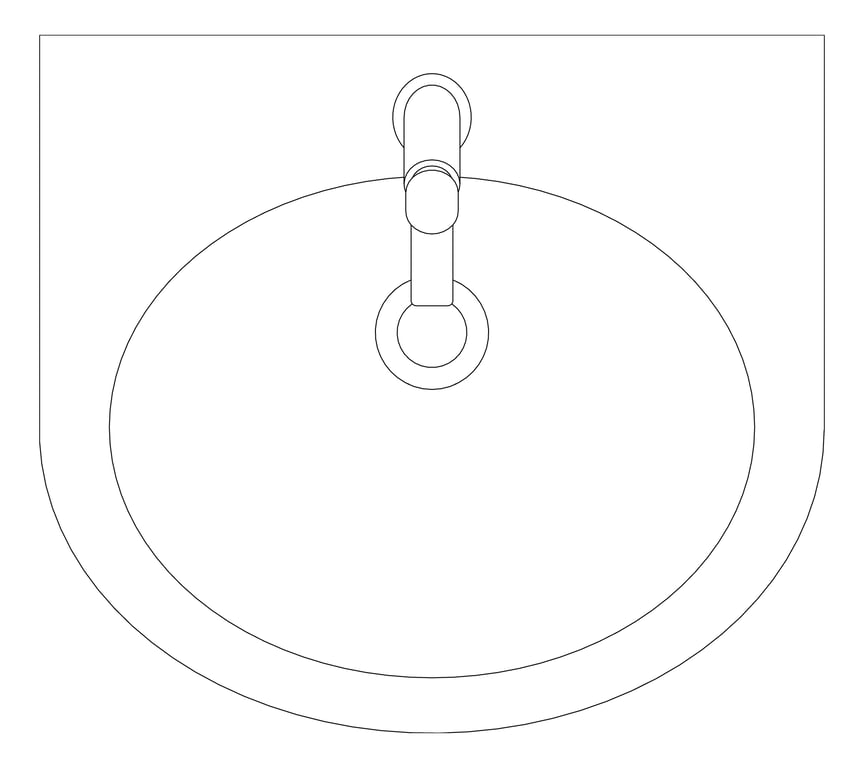 Plan Image of Basin WallHung Britex Grandeur AntiVandal TimeflowTap
