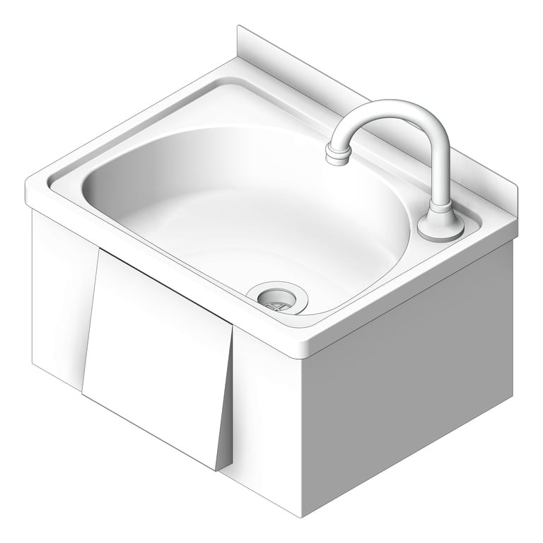 Image of Basin WallHung Britex KneeOperated Compact GooseNeckSpout