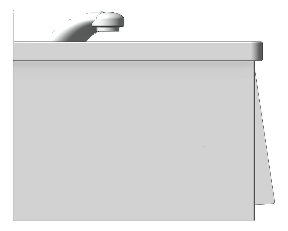 Left Image of Basin WallHung Britex KneeOperated Compact LowLevelSpout