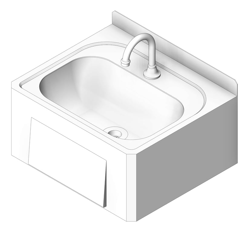 Image of Basin WallHung Britex KneeOperated GooseNeckSpout