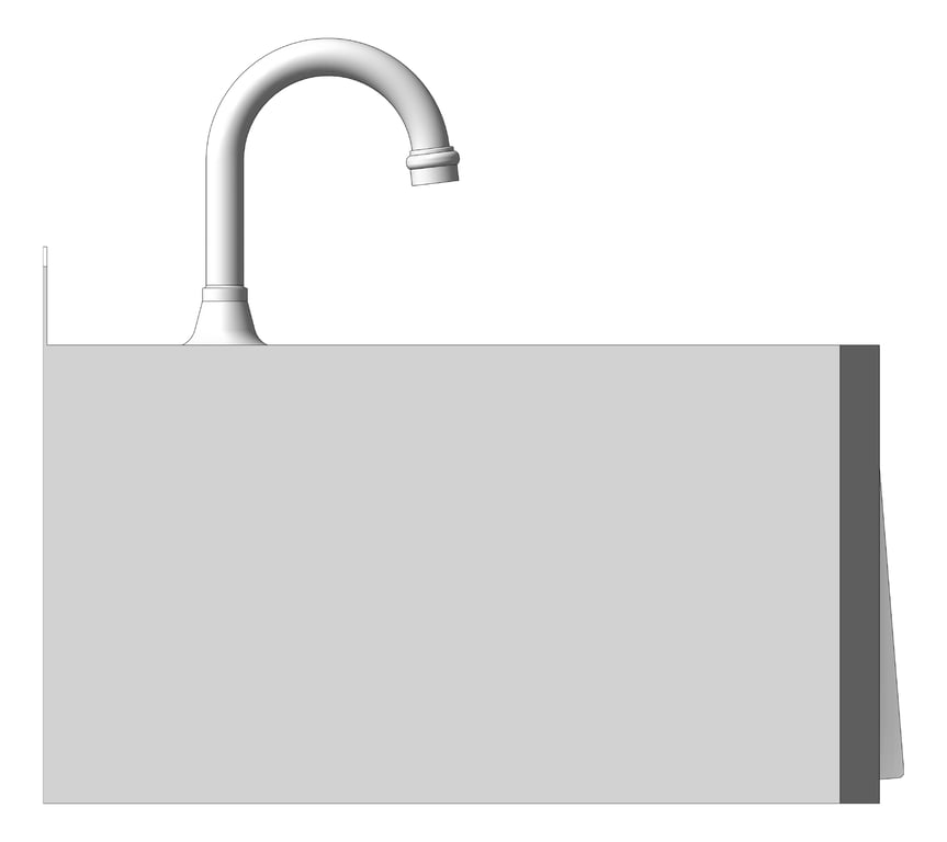 Left Image of Basin WallHung Britex KneeOperated GooseNeckSpout