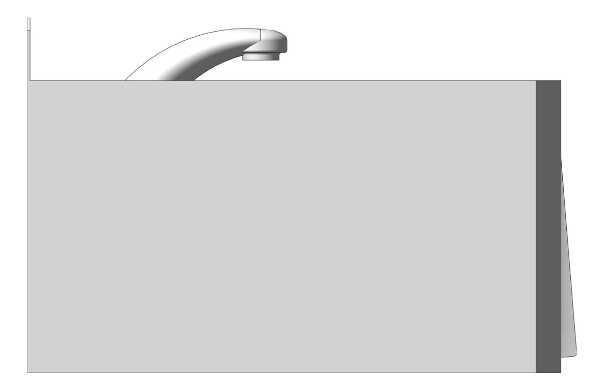 Left Image of Basin WallHung Britex KneeOperated LowLevelSpout
