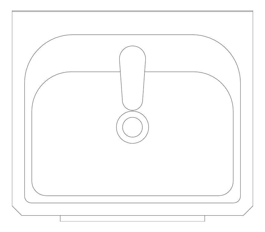 Plan Image of Basin WallHung Britex KneeOperated LowLevelSpout