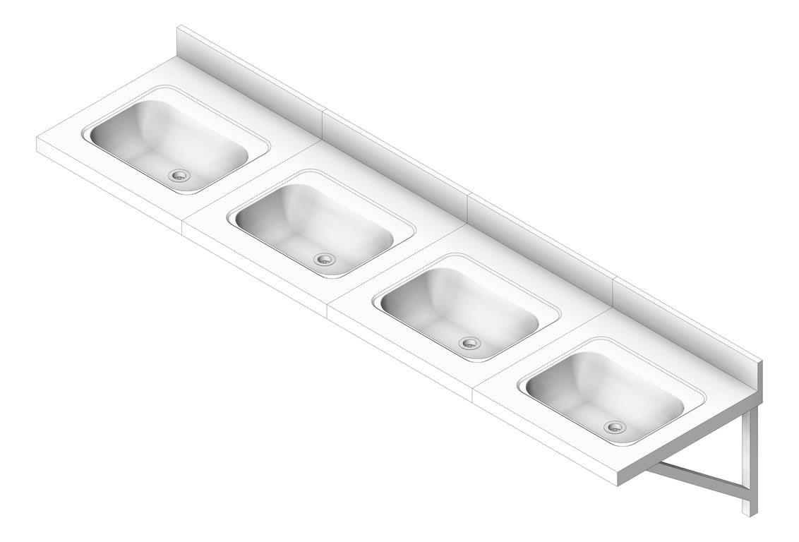 Navigate to Basin WallHung Britex MultiBasin FourStations