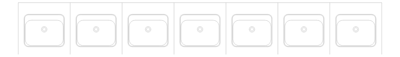 Plan Image of Basin WallHung Britex MultiBasin SevenStations