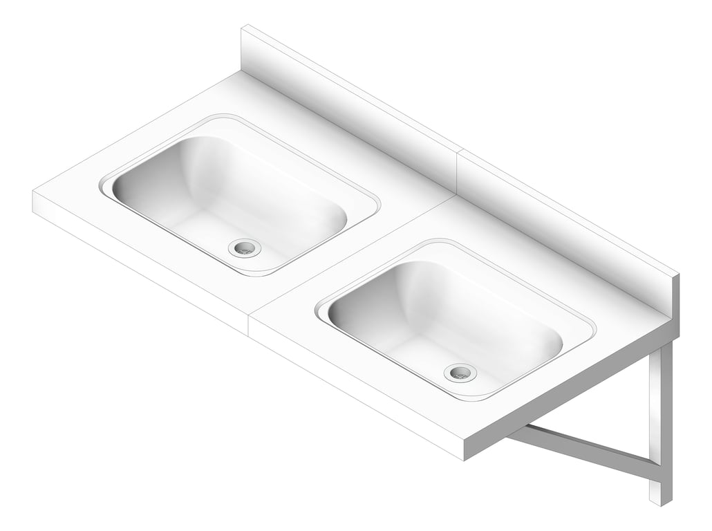 Image of Basin WallHung Britex MultiBasin TwoStations