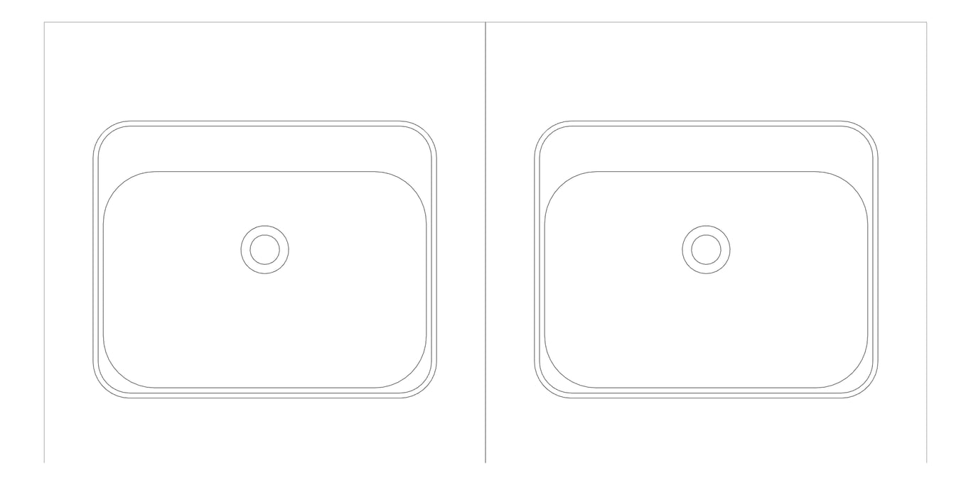 Plan Image of Basin WallHung Britex MultiBasin TwoStations